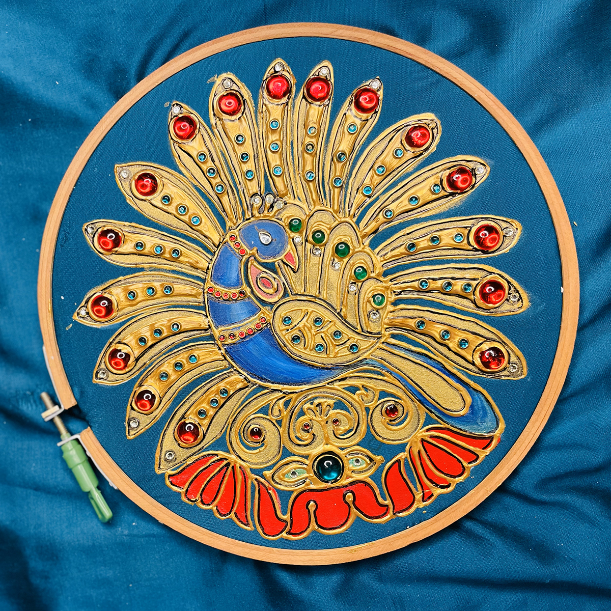 Tanjore Style Fabric